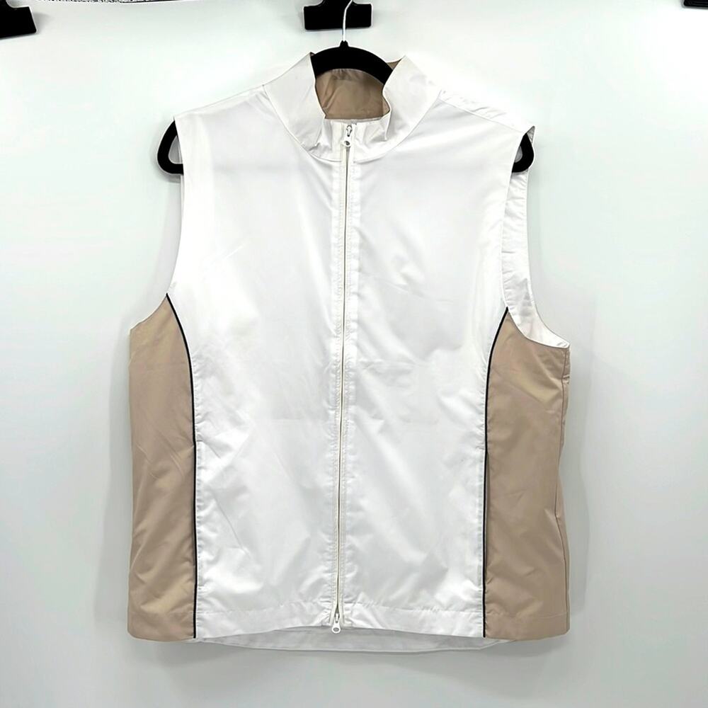 FootJoy FJ Performance Golf Vest - White/Khaki - Large